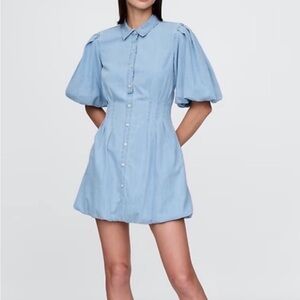 NWT- GAP Denim Mini bubble dress MEDIUM